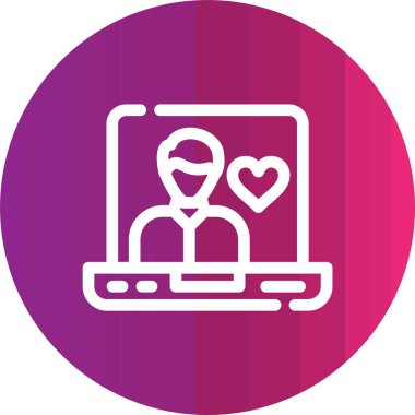 Dizüstü bilgisayar simgesi vektör çizimi