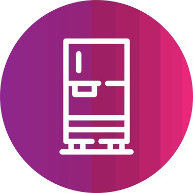 Buzdolabı. Web simgesi basit illüstrasyon