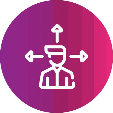 Bir adamın vektör illüstrasyon simgesi