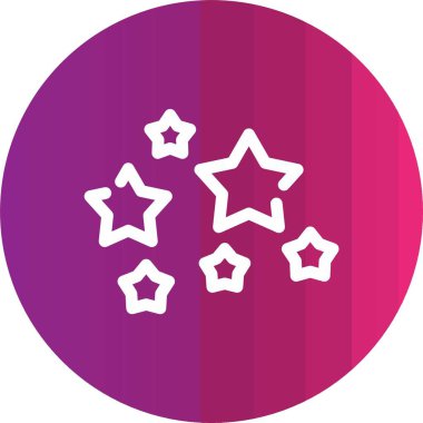 Beyaz arkaplanda izole edilmiş modaya uygun düz stil yıldız simgesi