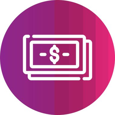 Para simgesinin vektör illüstrasyonu