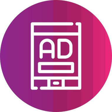 Simge vektör illüstrasyonu reklam ediliyor