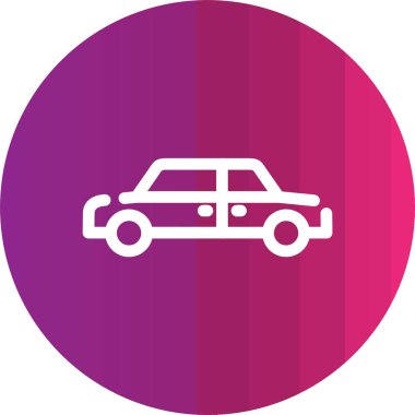 Modern araba simgesinin vektör illüstrasyonu