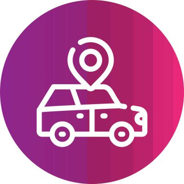 Araba simgesinin vektör illüstrasyonu