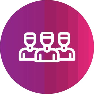 İnsanlar grubu, vektör illüstrasyonu basit simge