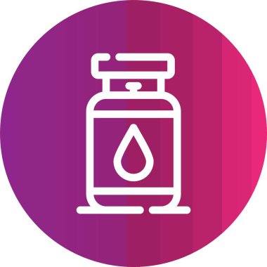 Bir süt ikonu şişesinin vektör illüstrasyonu