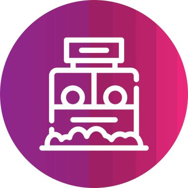 Makine simgesinin vektör illüstrasyonu