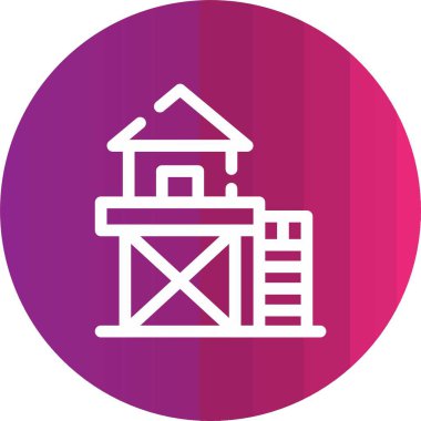 Bir ev simgesinin vektör illüstrasyonu