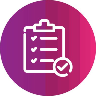 Kontrol listesi simgesi vektör illüstrasyonu