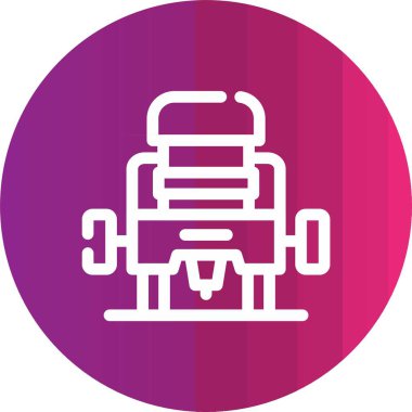 Sırt çantası simgesinin vektör çizimi