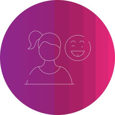 güzel kadın avatar karakter vektör çizim tasarımı