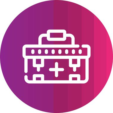 Modern bir evrak çantası simgesinin vektör çizimi