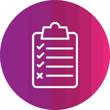 Kontrol listesi simgesinin vektör illüstrasyonu