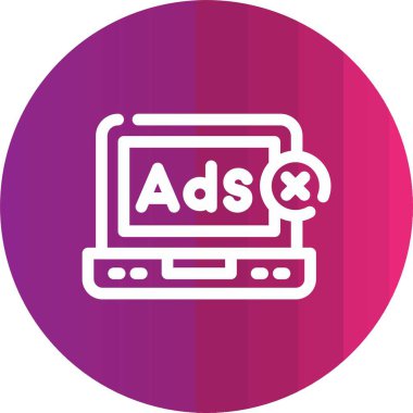 reklam reklam ikonu doldurulmuş ana hatları biçiminde