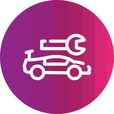 Araba simgesinin vektör illüstrasyonu