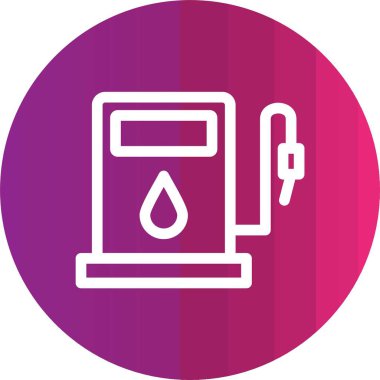 Gaz yağı simgesi için vektör illüstrasyonu