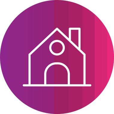 Güzel Ev vektör satırı simgesi