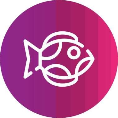 Balık simgesinin vektör illüstrasyonu