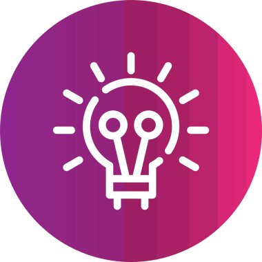 Ampul simgesinin vektör illüstrasyonu