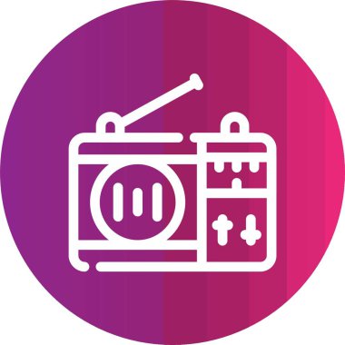 Modern radyo simgesinin vektör illüstrasyonu