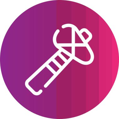 Çizgi çapraz balta simgesi beyaz arkaplanda izole edildi. Oduncu balta. Renkli taslak konsepti. vektör illüstrasyonu