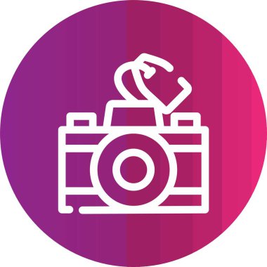 Kamera. Web simgesi basit illüstrasyon