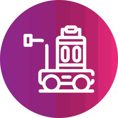 Elektrik süpürgesi simgesi, vektör illüstrasyonu