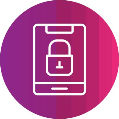 Kilit. Web simgesi basit illüstrasyon