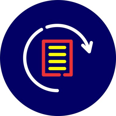 Belge simgesinin vektör illüstrasyonu