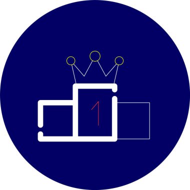 benzersiz taç vektör çizgisi simgesi