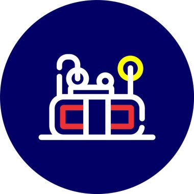 Benzersiz elektrikli ısıtıcı vektör sembol