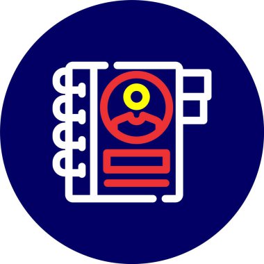 Bir benzin istasyonu simgesinin vektör illüstrasyonu