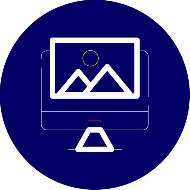 vektör lcd simgesi illüstrasyonu