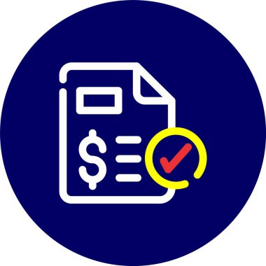 Simge, vektör illüstrasyonunu kontrol et