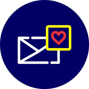 içinde kalp ve mesaj olan zarf