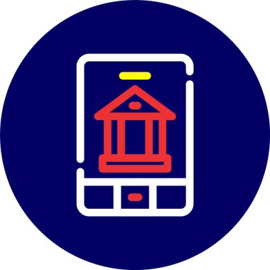 Benzersiz banka telefonu vektör simgesi
