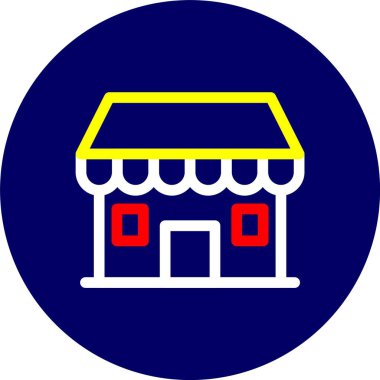 Dükkanı web simgesi, vektör çizim
