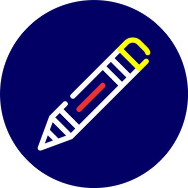 Bir kalem simgesinin vektör illüstrasyonu