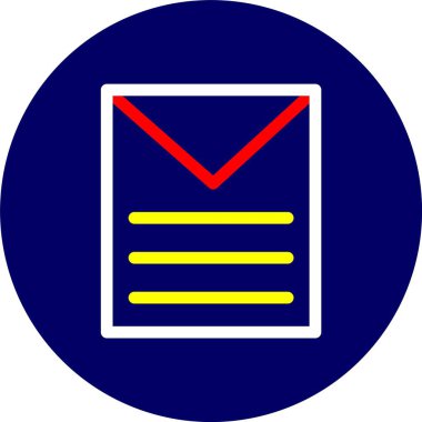 Zarf simgesinin vektör illüstrasyonu