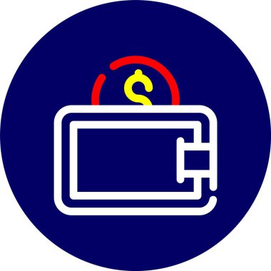 Para için. Web simgesi basit illüstrasyon