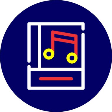 Müzik simgesinin vektör illüstrasyonu