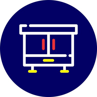 İllüstrasyon tren simgesi, vektör