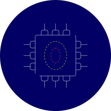 Eşsiz elektronik sistem vektör simgesi