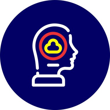 vektör düşünme simgesi illüstrasyonu