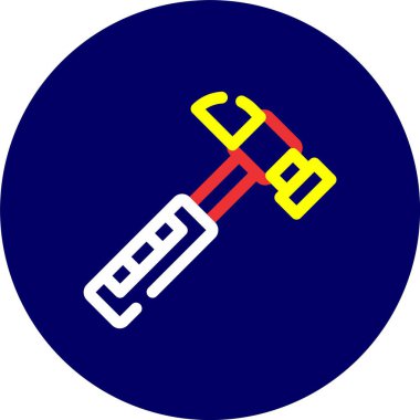 Bir mavi ve kırmızı simgenin vektör illüstrasyonu