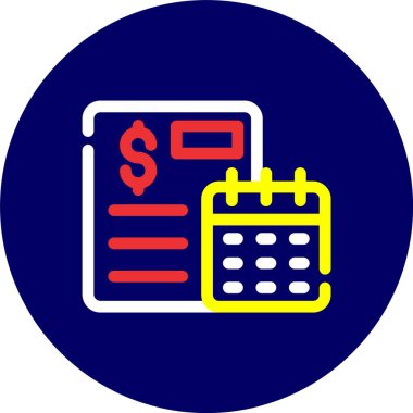 vektör Takvimi Simgesi illüstrasyonu