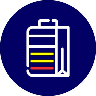 Moda Biçimli Batarya Simgesi İzole Arkaplan