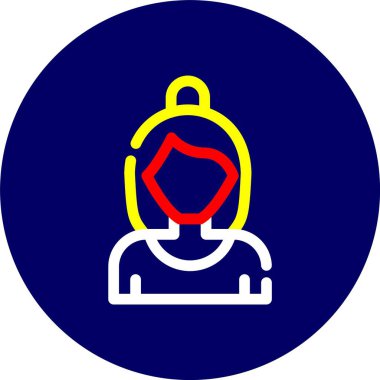 Kırmızı maskeli bir kadının vektör çizimi