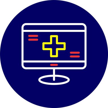 Bilgisayar oyunu simgesinin vektör illüstrasyonu