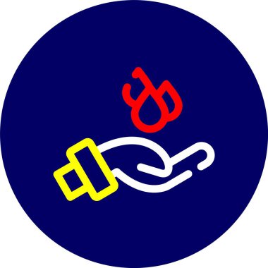 Yüzük ikonuyla el ve yüzük. vektör illüstrasyonu